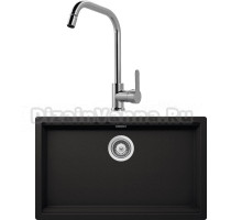 Комплект Мойка Schock Lahti 701050U 80 Cristalite неро + Смеситель MEGA City MG- ZRV104 хром