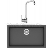 Комплект Мойка Schock Lahti 701052U 80 Cristalite баварский камень + Смеситель MEGA Ege MG-PL10 хром