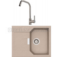 Комплект Мойка Schock Manhattan 40D Cristalite саббиа + Смеситель MEGA City MG- ZRV104 хром