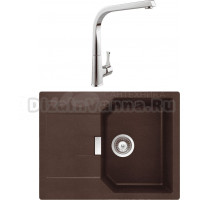 Комплект Мойка Schock Manhattan 45D Cristalite мокка + Смеситель MEGA Mega MG-SUN03