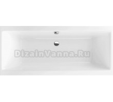 Акриловая ванна Excellent Pryzmat Slim 170x75 см, встраиваемая, белая, на ножках