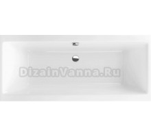 Акриловая ванна Excellent Pryzmat Slim 180x80 см, встраиваемая, белая, на ножках
