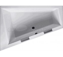 Акриловая ванна Riho Doppio R 180x130 см, угловая, правая, встраиваемая, белая, асимметричная, с каркасом