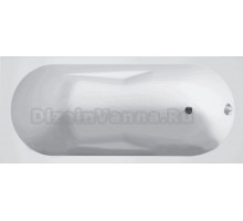 Акриловая ванна Riho Bathtubs Lazy 170x75 см, левая, пристенная, eurowhite, с каркасом