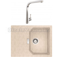 Комплект Мойка Schock Manhattan 45D Cristalite саббиа + Смеситель MEGA Mega MG-SUN03