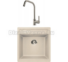 Комплект Мойка Schock Nemo 50 (N-100S) Cristalite эверест + Смеситель MEGA City MG- ZRV104 хром