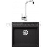 Комплект Мойка Schock Nemo 60 (N-100) Cristalite неро + Смеситель MEGA Ege MG-PL10 хром