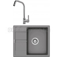 Комплект Мойка Schock Optima 45D Cristalite баварский камень + Смеситель MEGA City MG- ZRV104 хром