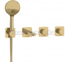 Встраиваемый смеситель для душа и ванны Wasserkraft Ems A7651.303.305.280.197.207 С ВНУТРЕННЕЙ ЧАСТЬЮ, золото