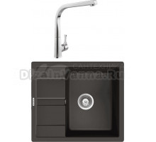 Комплект Мойка Schock Optima 45D Cristalite оникс + Смеситель MEGA Mega MG-SUN03