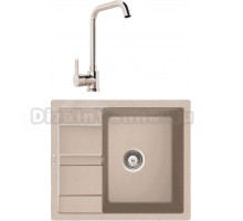 Комплект Мойка Schock Optima 45D Cristalite саббиа + Смеситель MEGA Ege MG-PL10 хром