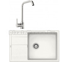 Комплект Мойка Schock Optima 60D Max Cristalite альпина + Смеситель MEGA Ege MG-PL10 хром