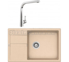 Комплект Мойка Schock Optima 60D Max Cristalite лунный камень + Смеситель MEGA Mega MG-SUN03