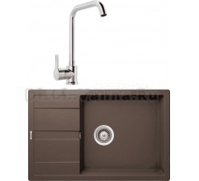 Комплект Мойка Schock Optima 60D Max Cristalite мокка + Смеситель MEGA Ege MG-PL10 хром