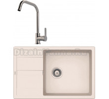 Комплект Мойка Schock Optima 60D Max Cristalite эверест + Смеситель MEGA City MG- ZRV104 хром