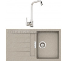 Комплект Мойка Schock Primus 45D (D-100) Cristalite саббиа + Смеситель MEGA Ege MG-PL10 хром