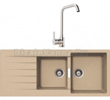 Комплект Мойка Schock Primus 80D (D-200) Cristalite лунный камень + Смеситель MEGA Ege MG-PL10 хром