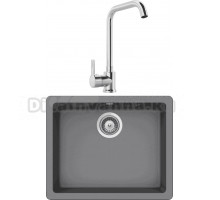 Комплект Мойка Schock Quadro 60 Cristalite баварский камень + Смеситель MEGA Ege MG-PL10 хром