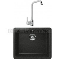 Комплект Мойка Schock Quadro 60 Cristalite оникс + Смеситель MEGA Ege MG-PL10 хром