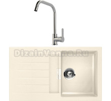 Комплект Мойка Schock Signus 45D (D-100) Cristadur магнолия + Смеситель MEGA City MG- ZRV104 хром