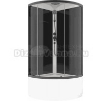 Душевая кабина Melodia della vita Jive Black MB02010 90х90, с высоким поддоном