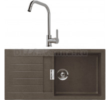 Комплект Мойка Schock Signus 60D Large (D-100L) Cristadur бронза + Смеситель MEGA City MG- ZRV104 хром