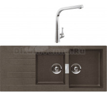 Комплект Мойка Schock Signus 80D (D-200) Cristadur бронза + Смеситель MEGA Mega MG-SUN03