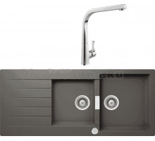 Комплект Мойка Schock Signus 80D (D-200) Cristadur серебристый камень + Смеситель MEGA Mega MG-SUN03