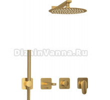 Душевой комплект Wasserkraft Havel A3651.283.284.180.259.285.194.286 С ВНУТРЕННЕЙ ЧАСТЬЮ, золото