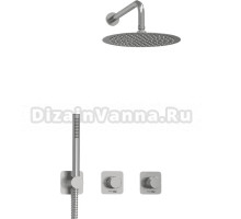 Душевой комплект Wasserkraft Tauber A6451.296.097.121.275.100.276 С ВНУТРЕННЕЙ ЧАСТЬЮ, никель