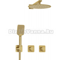 Душевой комплект Wasserkraft Schunter A8251.306.180.259.285.194.201 С ВНУТРЕННЕЙ ЧАСТЬЮ, золото