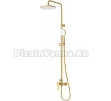 Душевая стойка Cezares Stylus STYLUS-CD-BORO со смесителем, брашированное золото