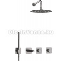 Душевой комплект Wasserkraft Tauber A6451.297.298.097.121.275.100.276 С ВНУТРЕННЕЙ ЧАСТЬЮ, никель