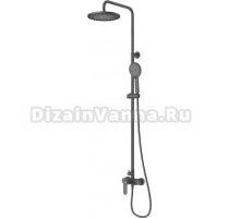 Душевая стойка Cezares Stylus STYLUS-CD-NOP со смесителем, матовый черный