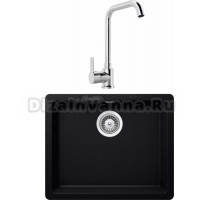 Комплект Мойка Schock Soho 60 (N-100) Cristadur пуро + Смеситель MEGA Ege MG-PL10 хром