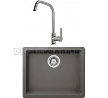 Комплект Мойка Schock Soho 60 (N-100) Cristadur серебристый камень + Смеситель MEGA City MG- ZRV104 хром