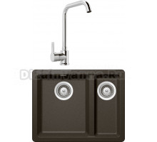 Комплект Мойка Schock Soho 60 Plus (N-150) Cristadur бронза + Смеситель MEGA Ege MG-PL10 хром