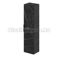Шкаф пенал в ванную Ika Alta 30 300х250х1200 Камень Пьетра Гриджиа черный навесной