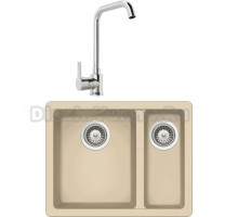 Комплект Мойка Schock Soho 700507U 60 Plus (N-150) Cristadur аворио + Смеситель MEGA Ege MG-PL10 хром