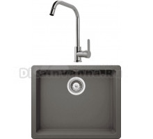 Комплект Мойка Schock Soho 700985U 60 (N-100) Cristadur серебристый камень + Смеситель MEGA City MG- ZRV104 хром