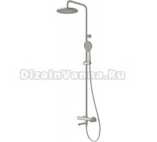 Душевая стойка Cezares Stylus STYLUS-CVD-IN со смесителем и изливом, сатин