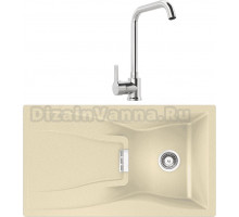 Комплект Мойка Schock Waterfall 45D (D-100) Cristadur аворио + Смеситель MEGA Ege MG-PL10 хром