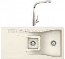 Комплект Мойка Schock Waterfall 60D (D-150) Cristadur магнолия + Смеситель MEGA Mega MG-SUN03