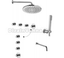 Душевой комплект Paffoni Modular Box KITMB019CR046 С ВНУТРЕННЕЙ ЧАСТЬЮ, хром