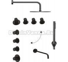 Душевой комплект Paffoni Modular Box KITMB019NO139 С ВНУТРЕННЕЙ ЧАСТЬЮ, черный