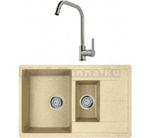 Комплект Мойка Whinstone Гурон 1 1/2B 1D сафари + Смеситель MEGA City MG- ZRV104 хром