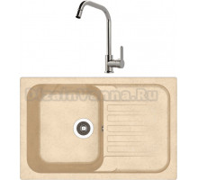 Комплект Мойка Dr. Gans Adel 780 дюна + Смеситель MEGA City MG- ZRV104 хром