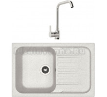 Комплект Мойка Dr. Gans Adel 780 серая + Смеситель MEGA Ege MG-PL10 хром