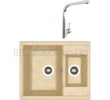 Комплект Мойка Dr. Gans Astra 620K дюна + Смеситель MEGA Mega MG-SUN03