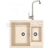 Комплект Мойка Dr. Gans Astra 620K латте + Смеситель MEGA Ege MG-PL10 хром